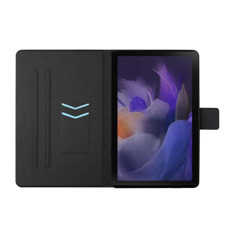For Samsung Galaxy Tab A9 Colored Drawing Horizontal Flip PU Tablet Case with Sleep / Wake-up Fun...