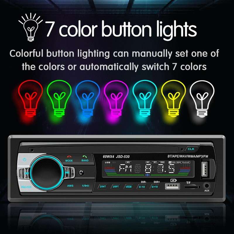 JSD-530 Bluetooth 5.0 Car MP3 Player Support FM / Smart Voice Assistant / Mobile APP