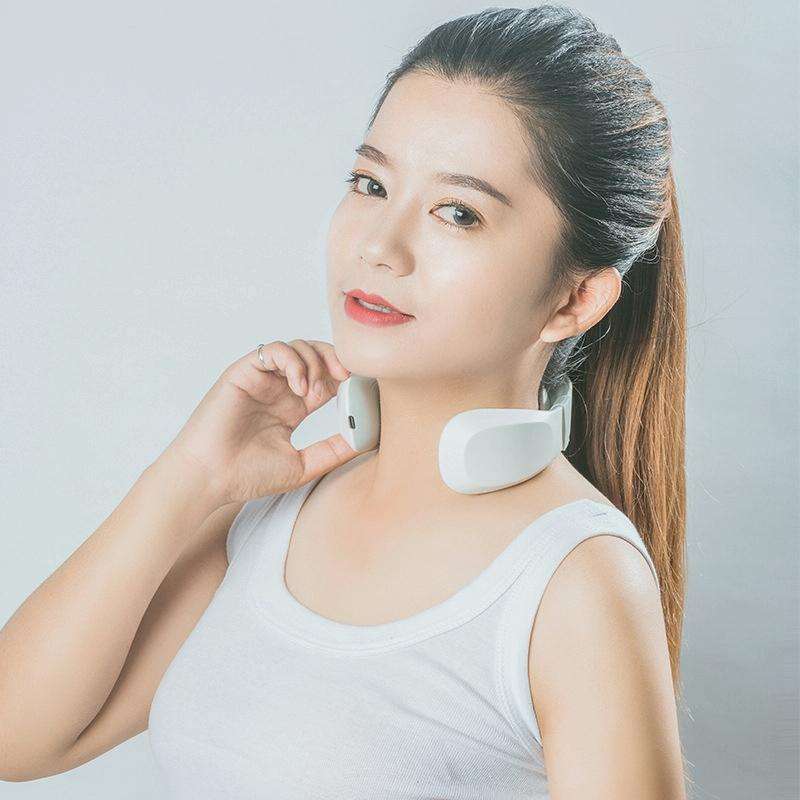 Smart Charging Neck Pulse Cervical Massager, Specification: English(White)