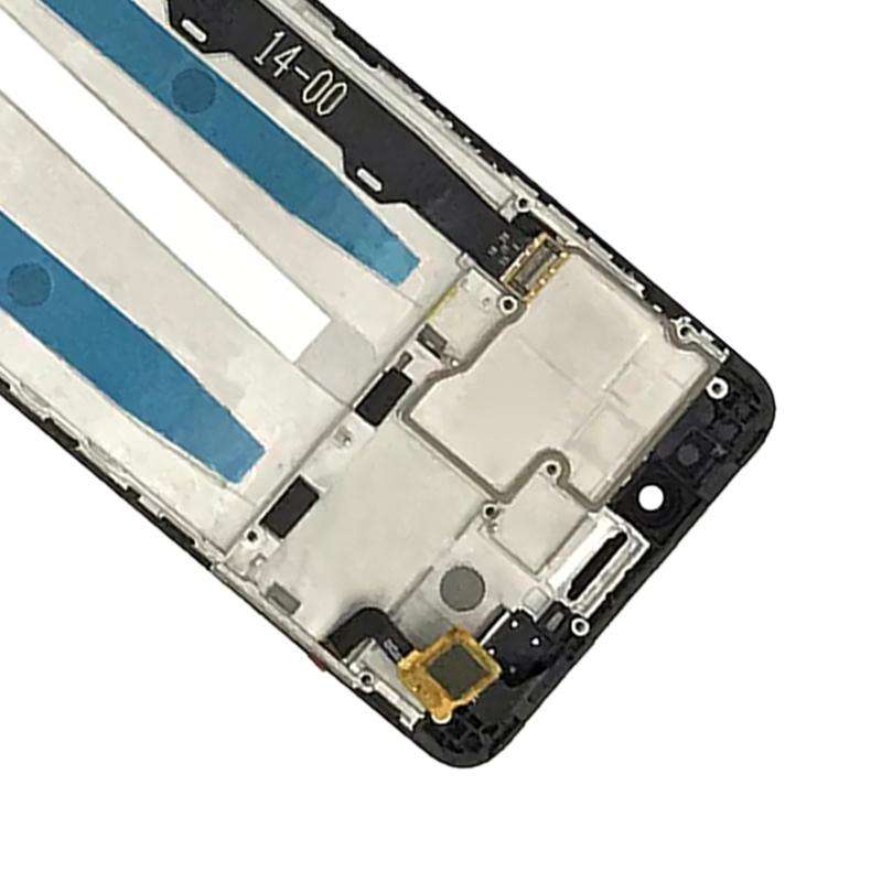 LCD Screen and Digitizer Full Assembly with Frame for Lenovo K6 Power (Black)