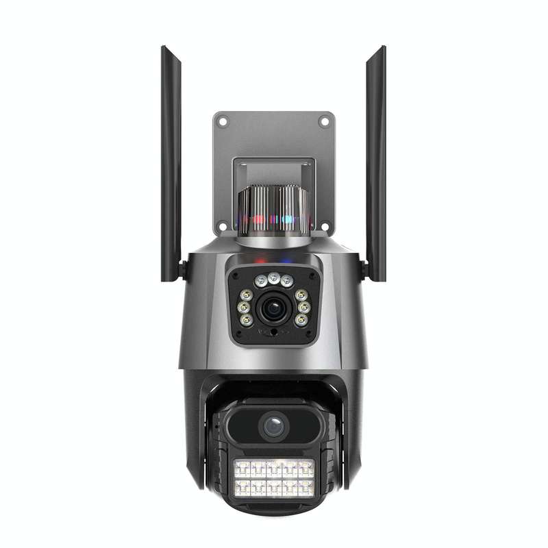 QX81 Humanoid Recognition AI Alarm WIFI Spherical Dual 2MP IP Camera, Plug:UK Plug