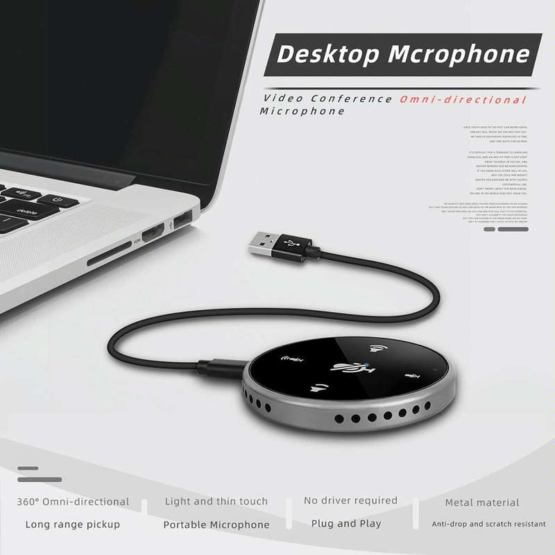 Q5 Video Conferencing Noise Canceling Desktop Audio Microphone(High-end Version)