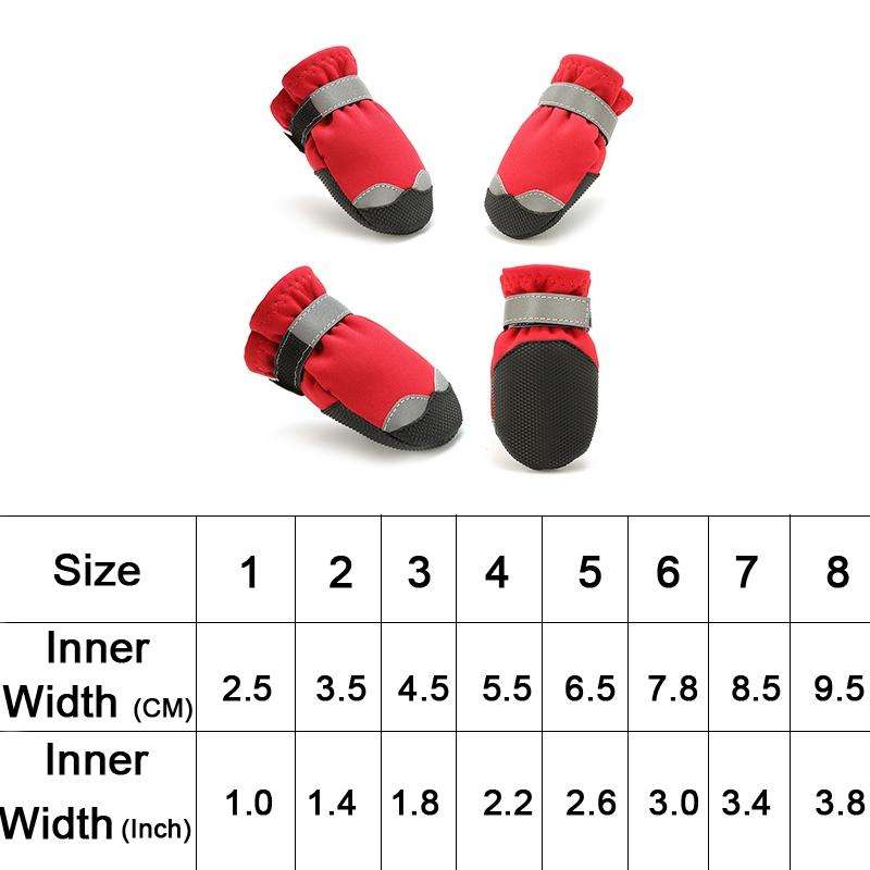 Pet Waterproof Non-Slip Wear-Resistant Snow Boots Four Seasons Dog Shoes, Size: 7(Black)