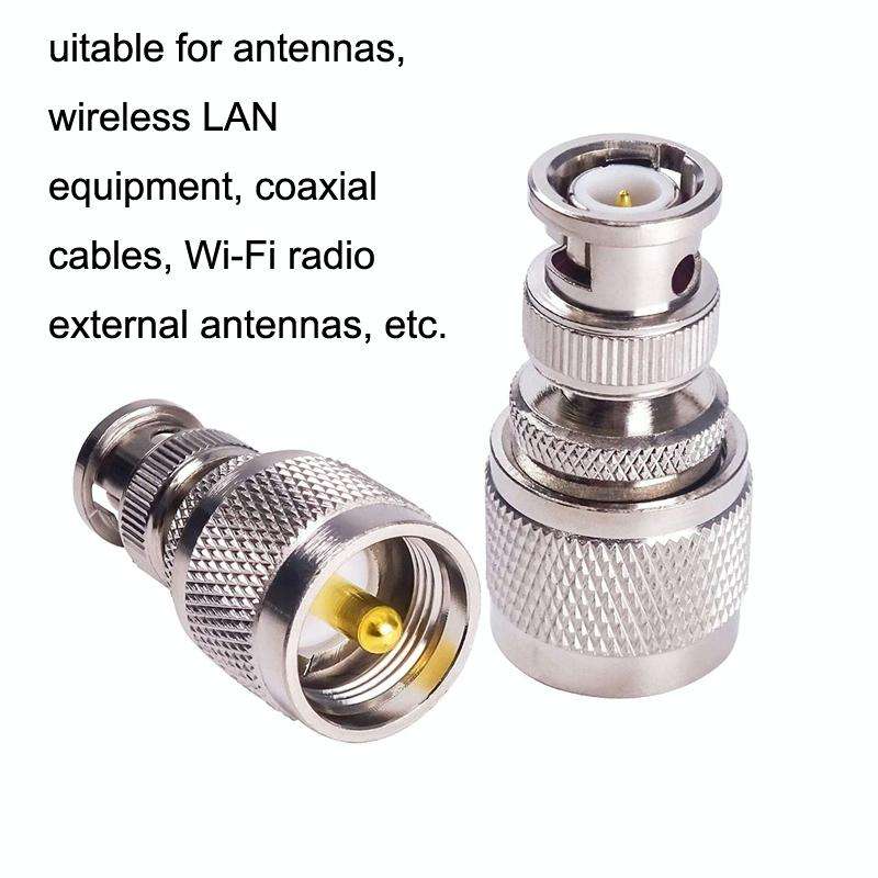 BNC Male To UHF PL259 Male Straight RF Coax Adapter Convertor
