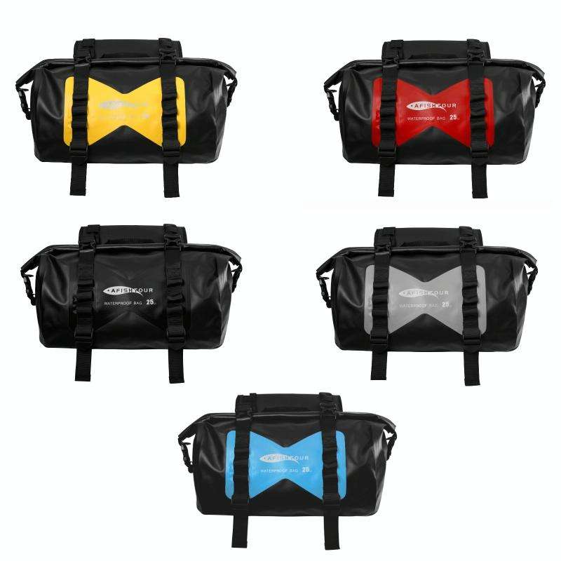 AFISHTOUR FM2021 Large Capacity Waterproof Motorcycle Rear Seat Bag, Color: Red