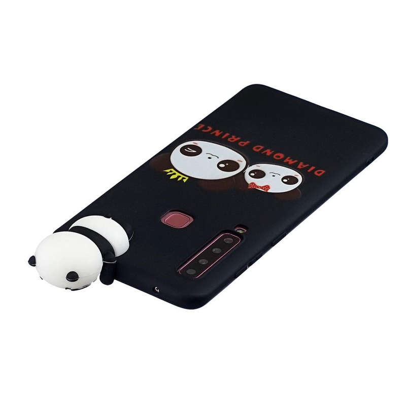 For Galaxy A9 (2018) Shockproof Cartoon TPU Protective Case(Two Pandas)