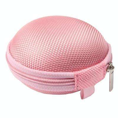 Grid Style Carrying Bag Box for Headphone / Earphone(Pink)