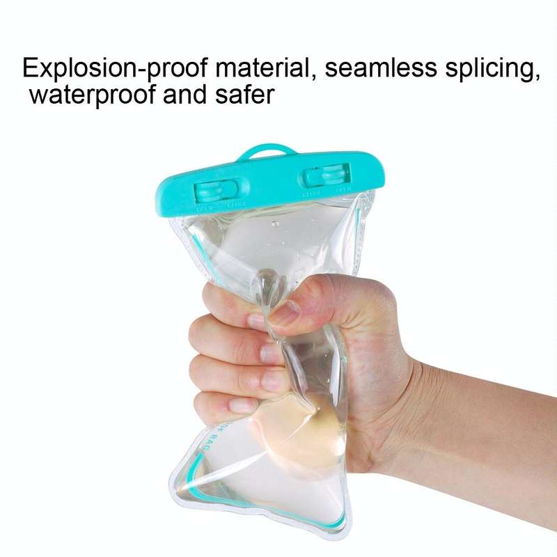 2 PCS Transparent Waterproof Cell Phone Case Swimming Cell Phone Bag Gray Blue