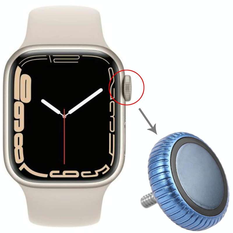 Watch Crown Nut Replacement For Apple Watch Series 7 (GPS) (Blue)