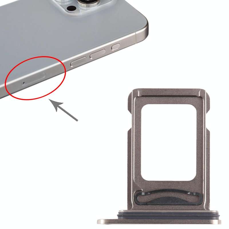 For iPhone 15 Pro SIM + SIM Card Tray (Titanium Color)