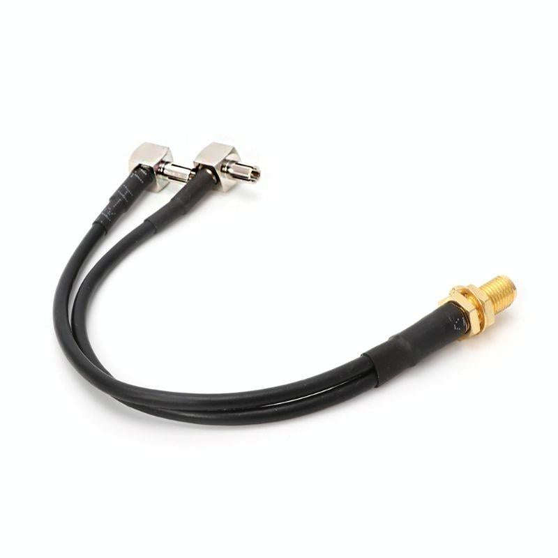 RG174 SMA Female to 2 x TS9 Male Connecting Cable Extension, Length: 15cm