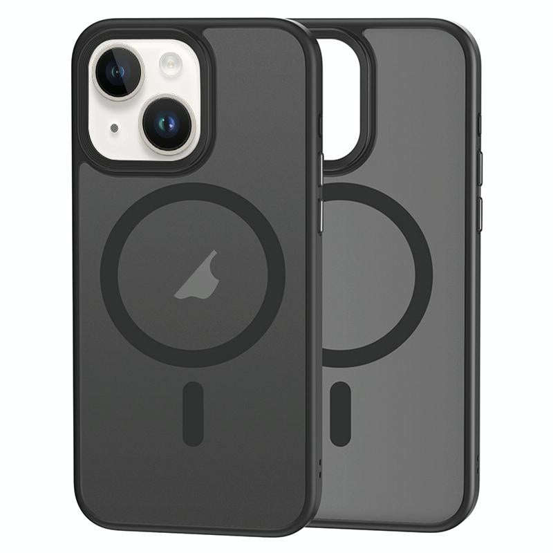 For iPhone 13 Brilliant Series MagSafe Micro-frosted Anti-fingerprint PC Phone Case(Black)
