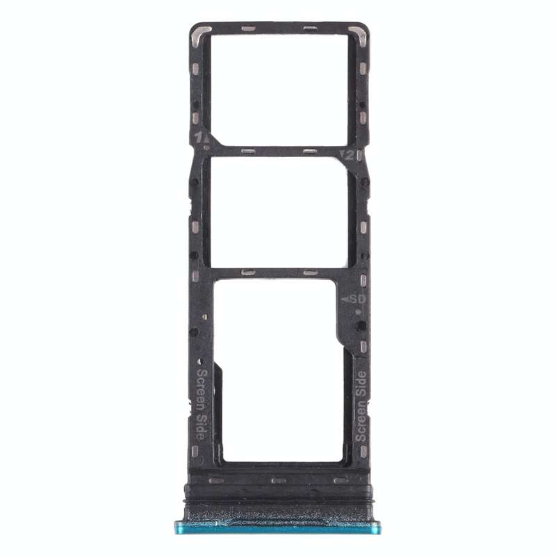For infinix Smart 5 X657 X657C SIM Card Tray + SIM Card Tray + Micro SD Card Tray (Green)