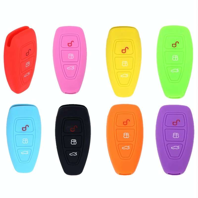 For Ford Focus/Mondeo 2pcs Folding Three-Button Key Protect Cover(New Green)