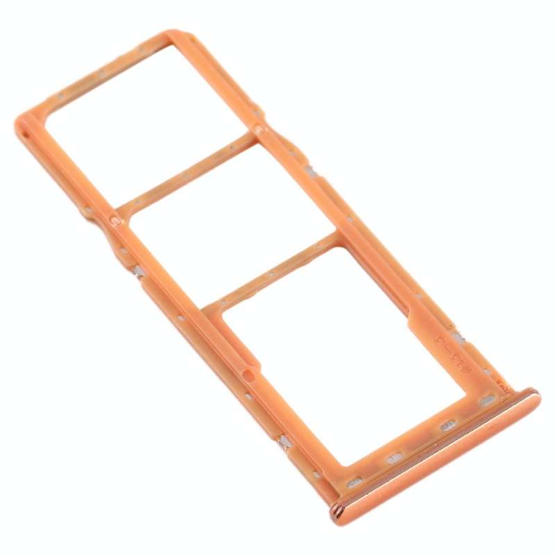 For Galaxy A20 A30 A50 SIM Card Tray + SIM Card Tray + Micro SD Card Tray (Orange)
