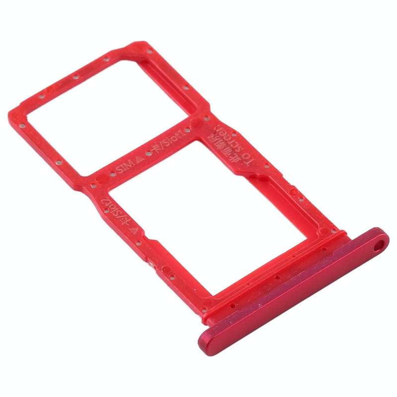 SIM Card Tray + SIM Card Tray / Micro SD Card Tray for Huawei Y9s(Red)