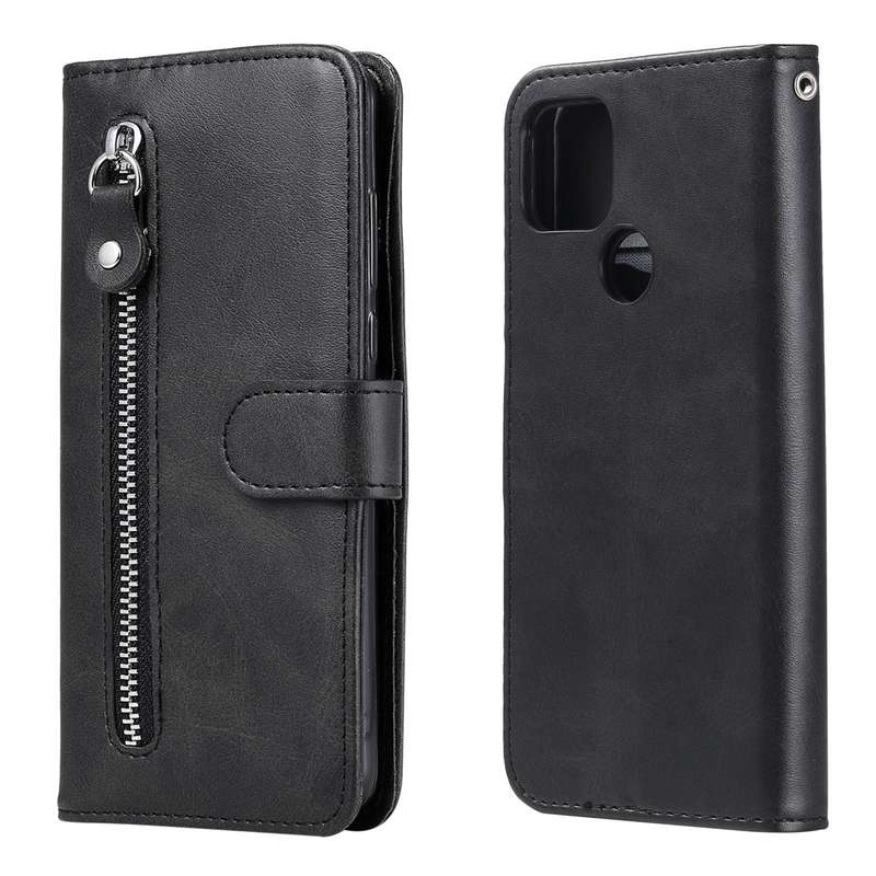 For Google Pixel 5 XL / Pixel 4a 5G Fashion Calf Texture Zipper Horizontal Flip Leather Case with...
