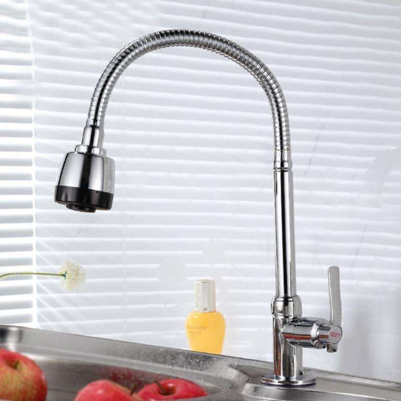 Kitchen Faucet Anti-splash Head Wash Basin Sink Universal Rotatable Faucet Full Copper Joint, Sty...