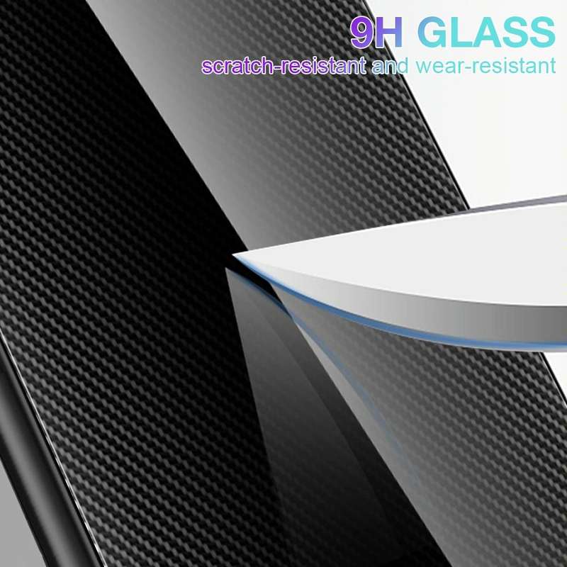For Samsung Galaxy S10+ Texture Gradient Glass TPU Phone Case(Black)