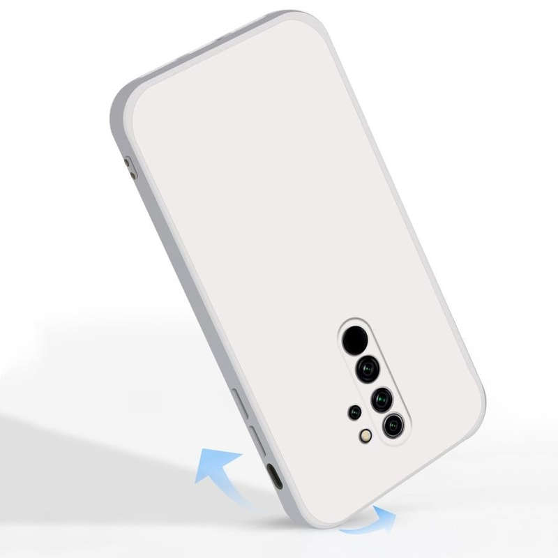 For Xiaomi Redmi Note 8 Pro Solid Color Imitation Liquid Silicone Straight Edge Dropproof Full Co...
