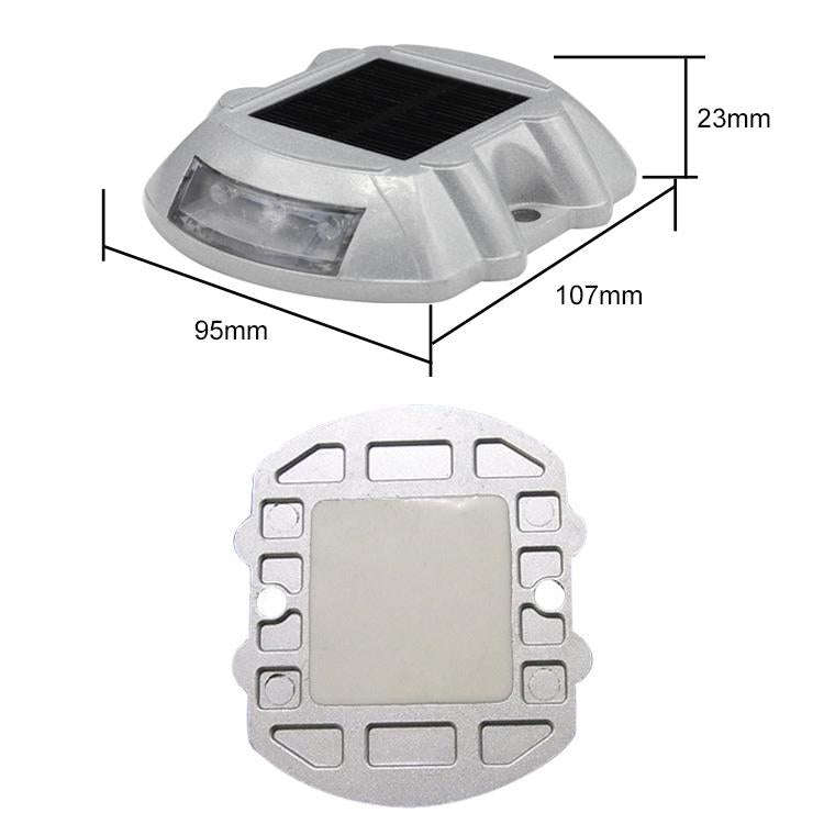 Solar Horseshoe Road Stud Light Car Guidance Light Road Deceleration Light, Constantly Bright Ver...