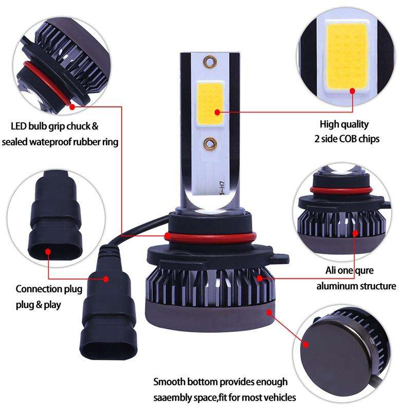 2 PCS H11 DC9-36V / 36W / 3000K / 6000LM IP68 Car / Motorcycle Mini COB LED Headlight Lamps / Fog...