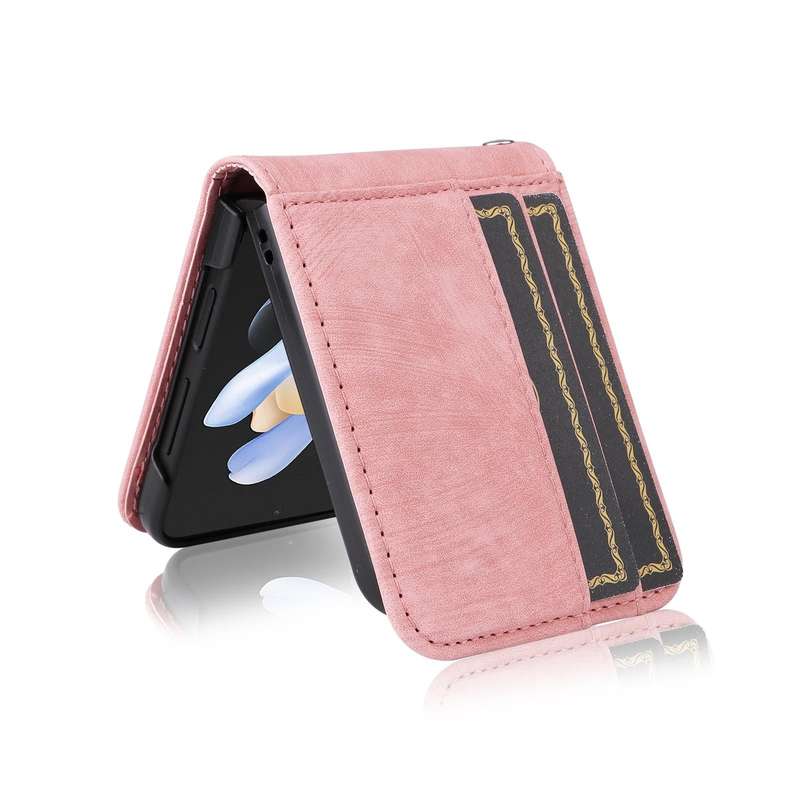 For Samsung Galaxy Z Flip4 BETOPNICE Dual-side Buckle Leather Phone Case(Pink)