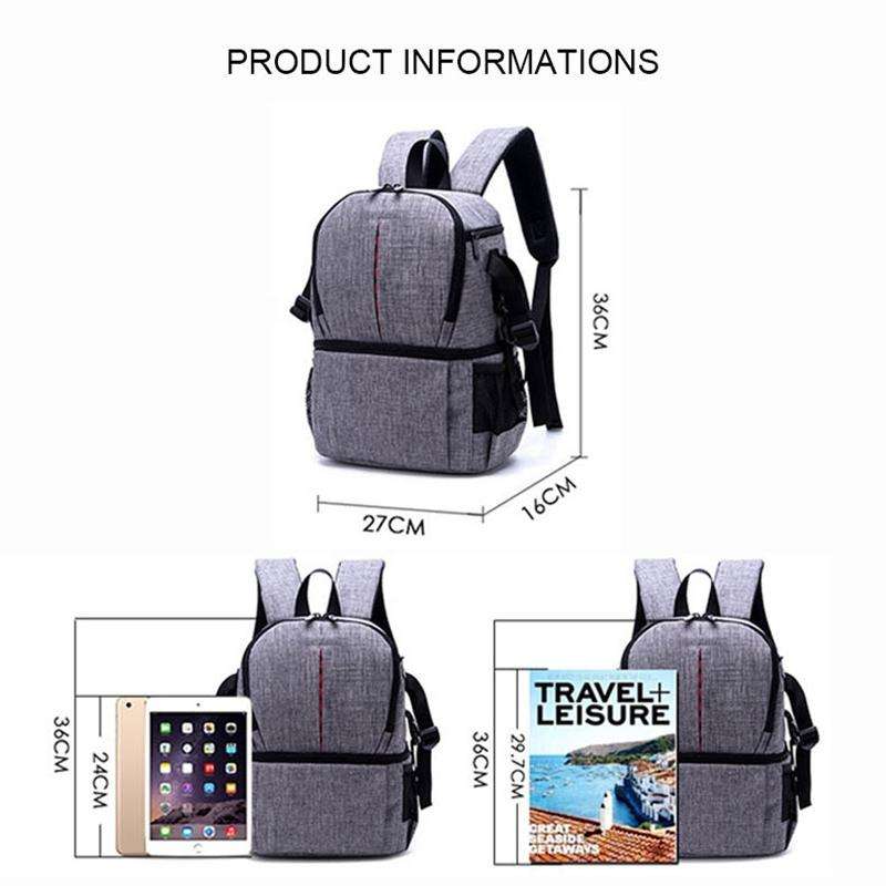 Multi-functional Waterproof Nylon Shoulder Backpack Padded Shockproof Camera Case Bag for Nikon C...