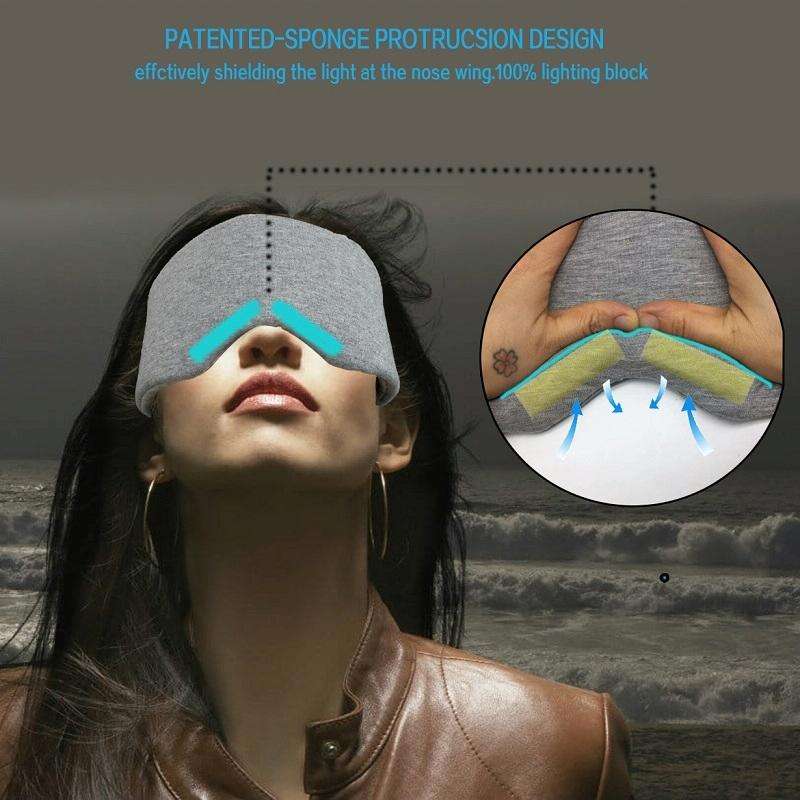 Oversized Cotton Breathable Blackout Sleep Eye Mask(Black)