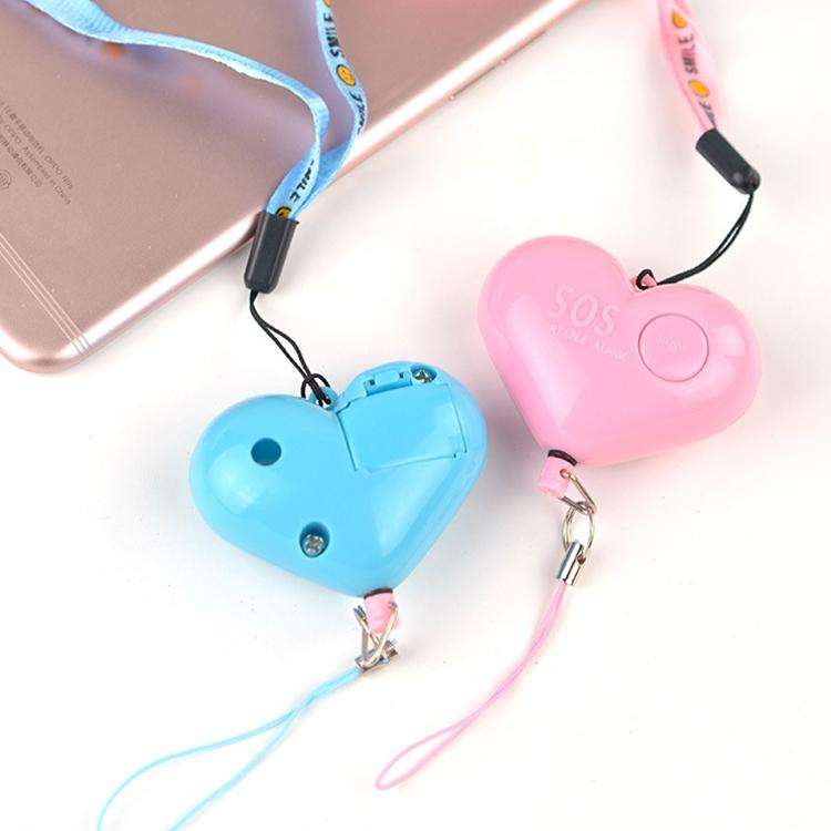 Heart Style Emergency Personal Alarm Key Chain with SOS & LED Light for Women / Kids / Girls / Su...