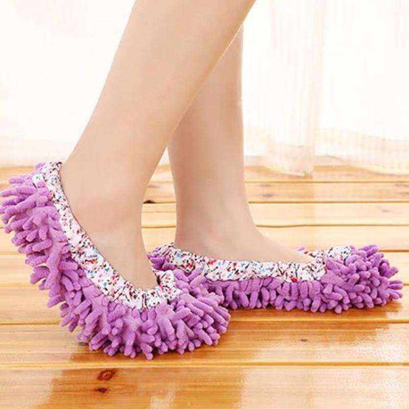 Pair of Multifunction Cleaning Slipper Cover Mop Floor Clean Shoes Covers(Green)