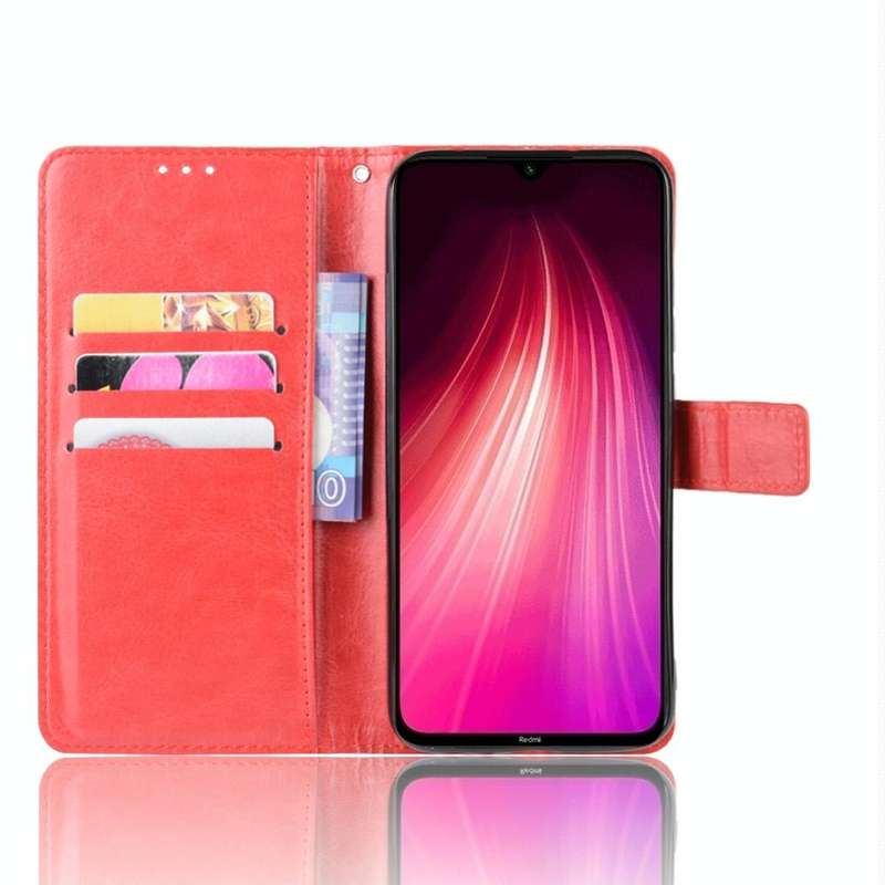 For Xiaomi Redmi Note 8T Retro Crazy Horse Texture Horizontal Flip Leather Case with Holder & Car...