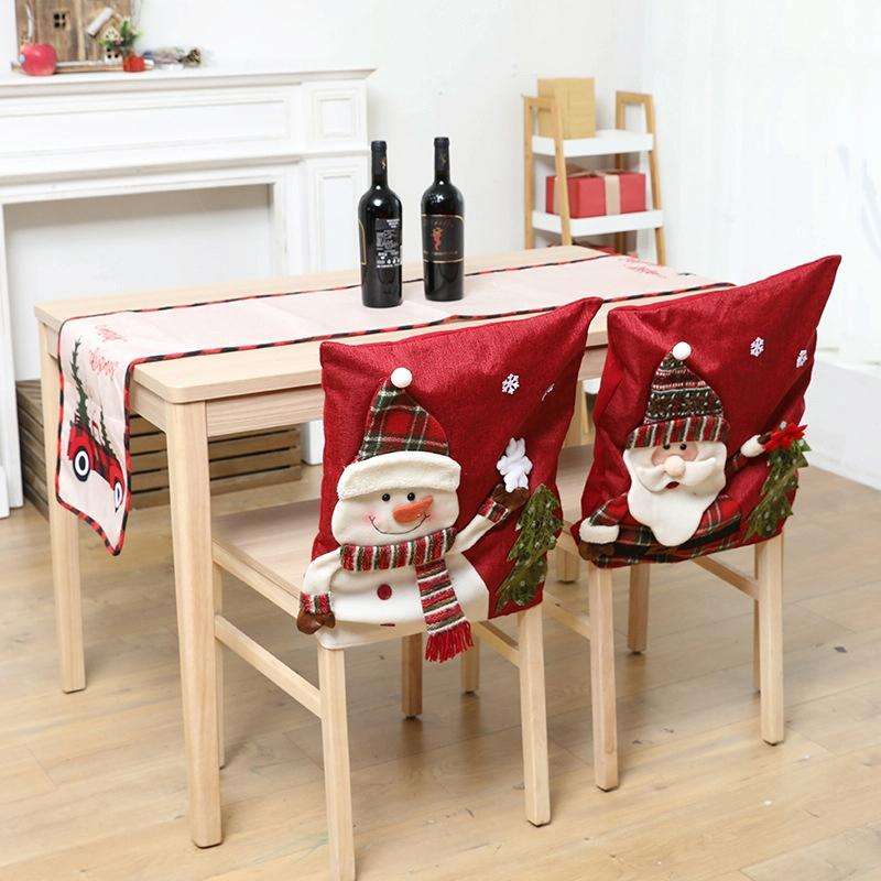 Christmas Decoration Linen Chair Cover(The Elderly)