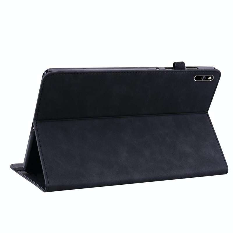 For Huawei MatePad Pro 10.8 2021 / 2018 Skin Feel Solid Color Zipper Leather Tablet Case(Black)