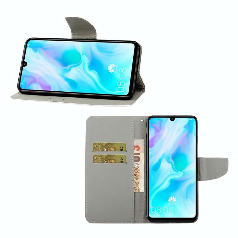 For Huawei P30 lite Colored Drawing Pattern Horizontal Flip Leather Case with Holder & Card Slots...
