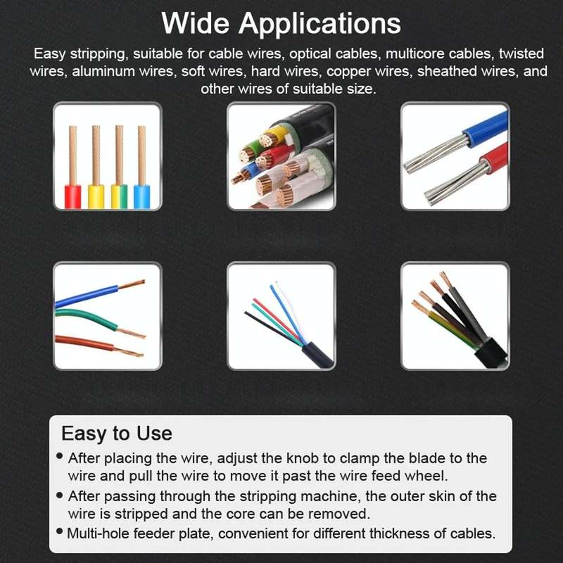 Household Hand-Cranked Small Stripping Machine Waste Wire And Cable Stripping Tool, Style: Peelin...