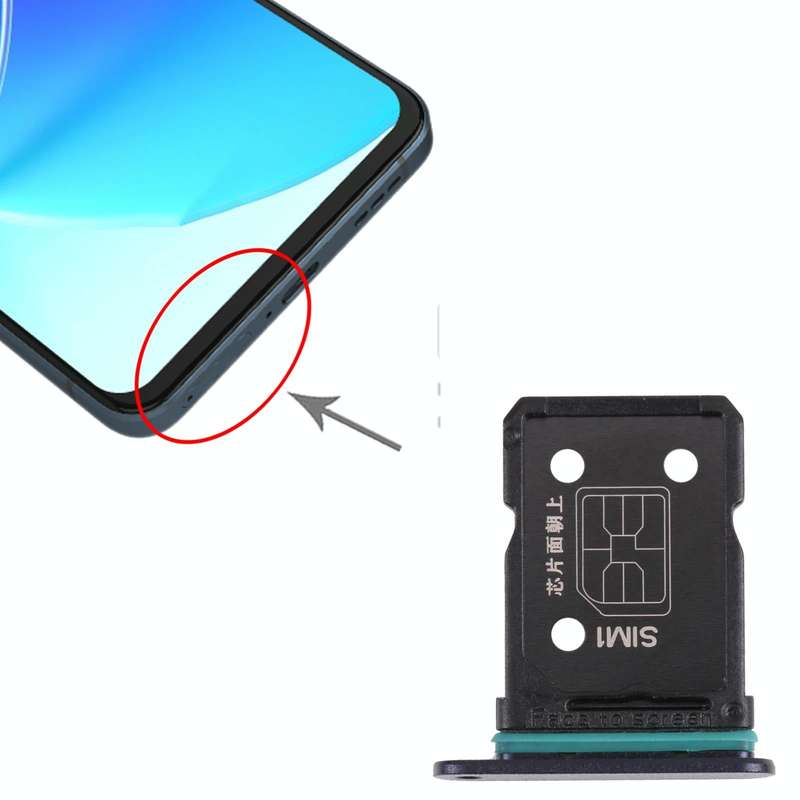 For OPPO Reno6 5G PEQM00 CPH2251  SIM Card Tray + SIM Card Tray (Black)