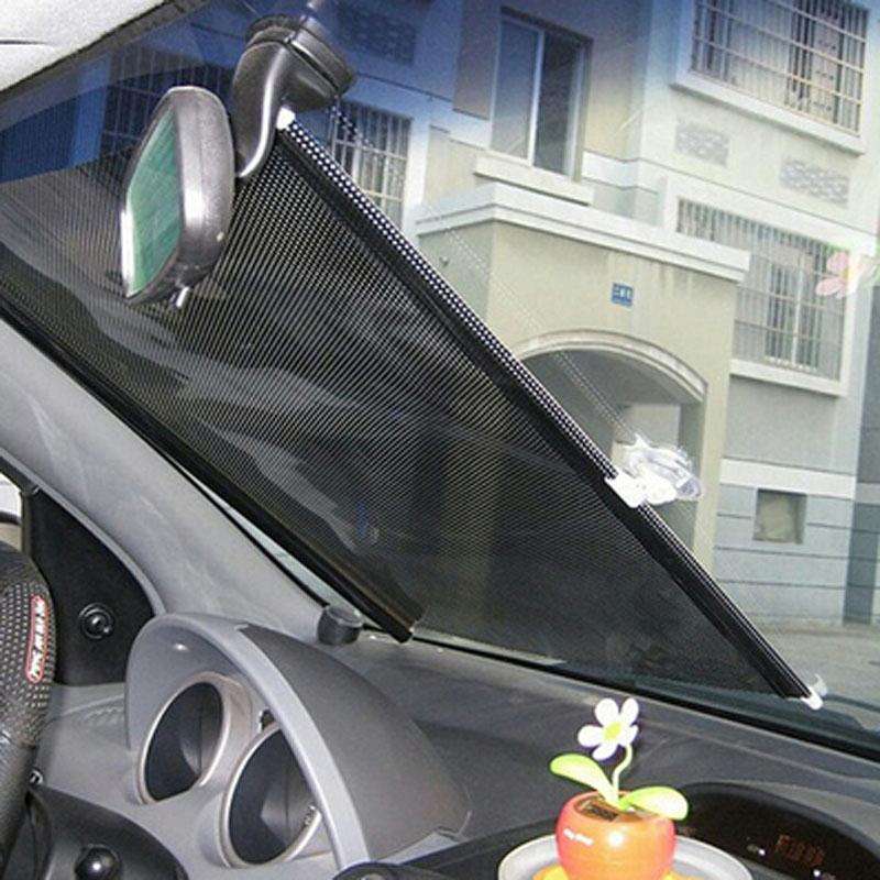 Retractable Car Window Sun Shade for Automobile Front and Back Windshield, Size: 125cm x 50cm, Ra...