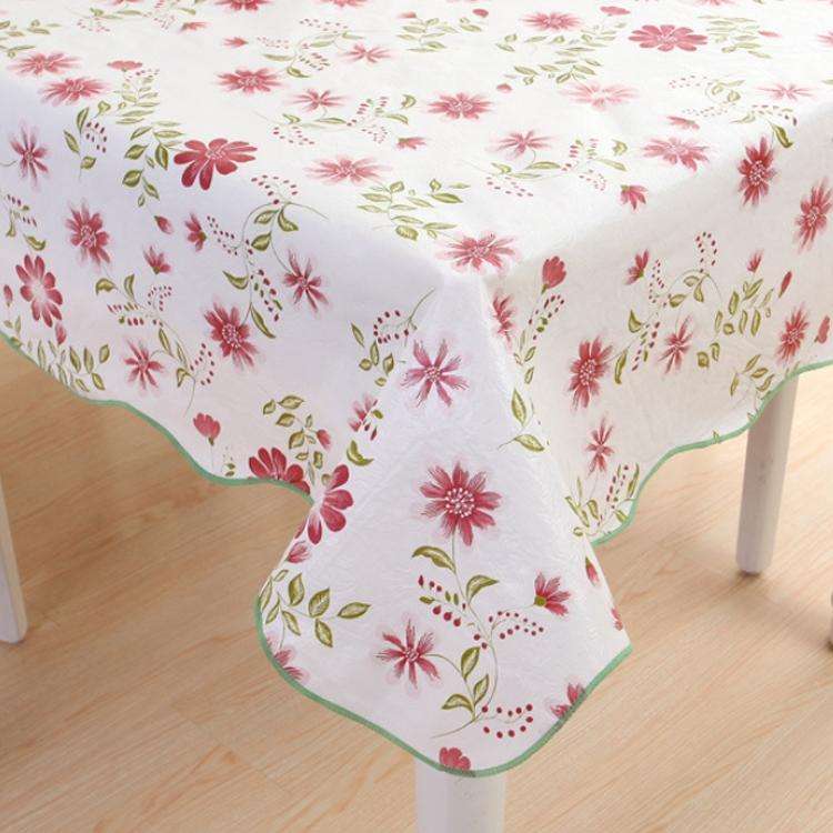 PEVA Oil&Water Resistant Coffee Table Tablecloth, Size: 106x152cm(No.384)