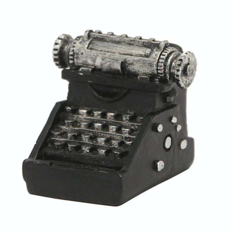 Retro Old Creative Resin Mini Ornaments Home Decorations Shop Shooting Props( Typewriter)
