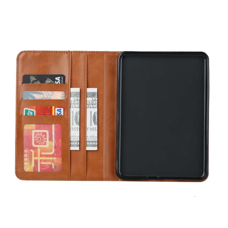 For kindle 2019 Knead Skin Texture Horizontal Flip Leather Case with Photo Frame & Holder & Card ...