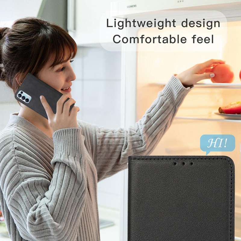 For OPPO Reno5 5G Magnetic Closure Leather Phone Case(Black)