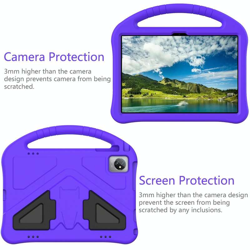 For Blackview Tab 70 WiFi 2023 EVA Shockproof Tablet Case with Holder(Purple)