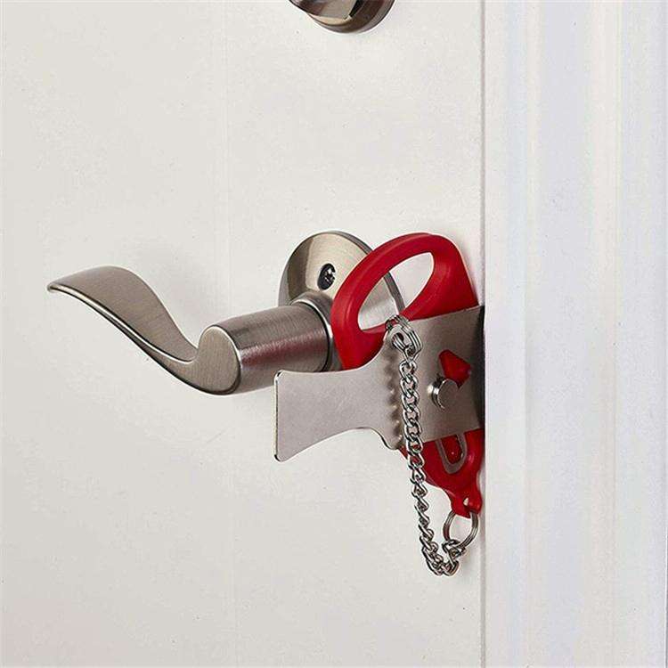 Portable Security Lock Door Lock Anti-theft Lock, Style:T Type