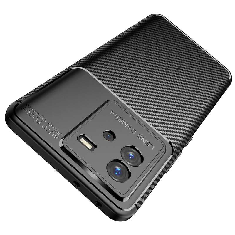 For vivo IQOO Neo6 Carbon Fiber Texture Shockproof TPU Phone Case(Black)