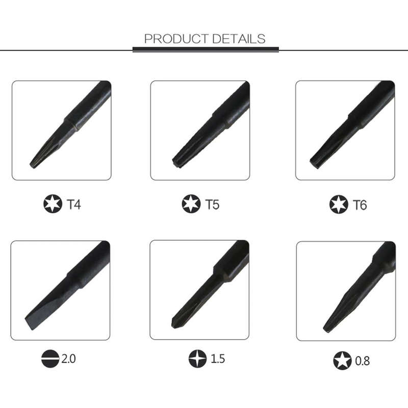 6 in 1 Precision Screwdriver Set Magnetic Electronic Screwdrivers Set for Mobile Phone Notebook L...