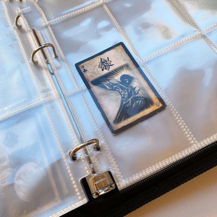 PU Face Loose-Leaf Game Card Album Album Anime Peripheral Idol Card Collection Album(Black)