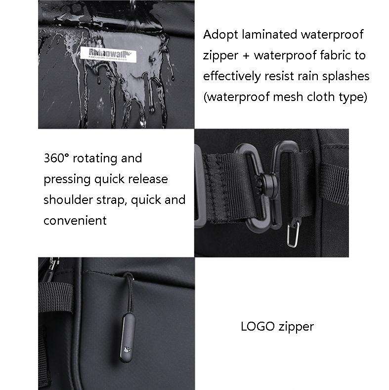 Rhinowalk X21921 2.5L Waterproof Bicycle Front Hanging Bag, Colour: Water Repellent (Matt Green)