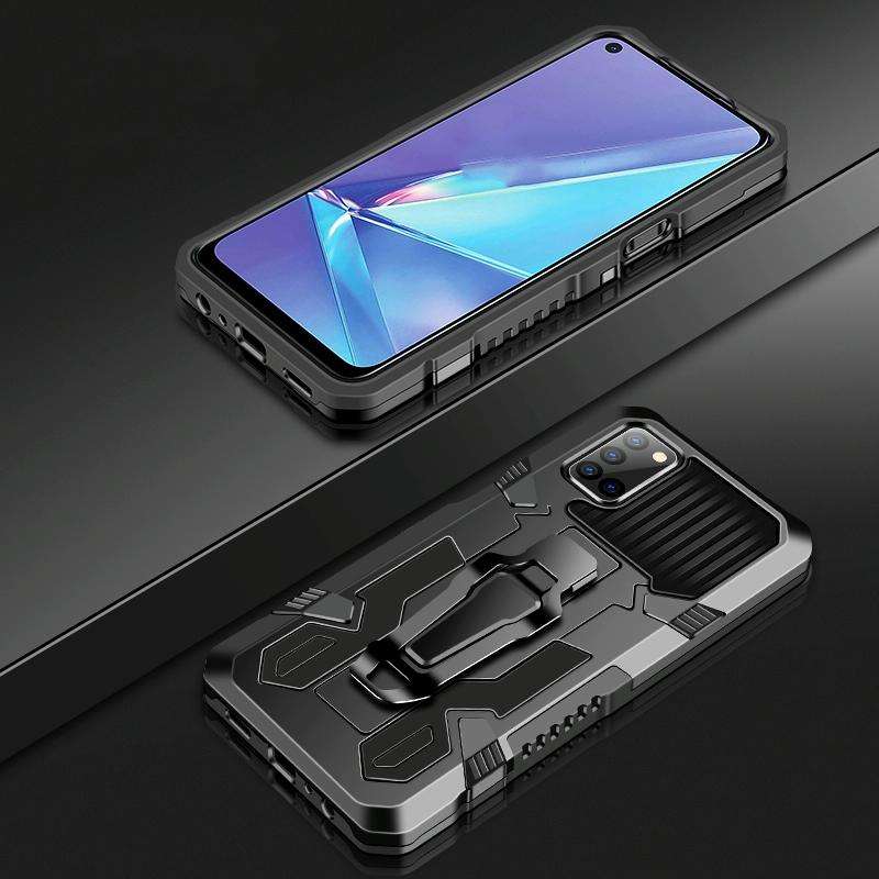 For OPPO A72 Machine Armor Warrior Shockproof PC + TPU Protective Case(Black)