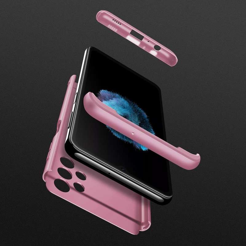 For Samsung Galaxy A32 4G GKK Three Stage Splicing Full Coverage PC Case(Rose Gold)